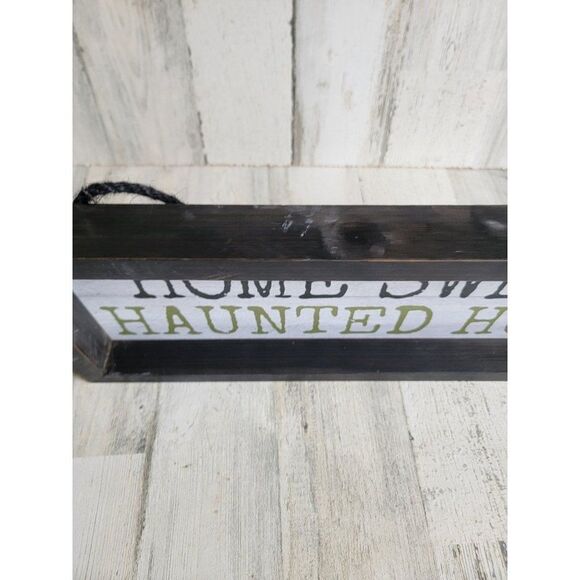 Halloween home sweet haunted home sign bat hanging prop - Picture 4 of 10